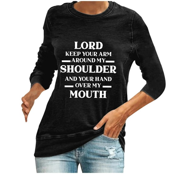 Savings Clearance 2025! asdoklhq Womens Plus Size Tops Clearance,Women Summer Plus Size Casual Loose Solid Long Sleeve Tops Women Blouse