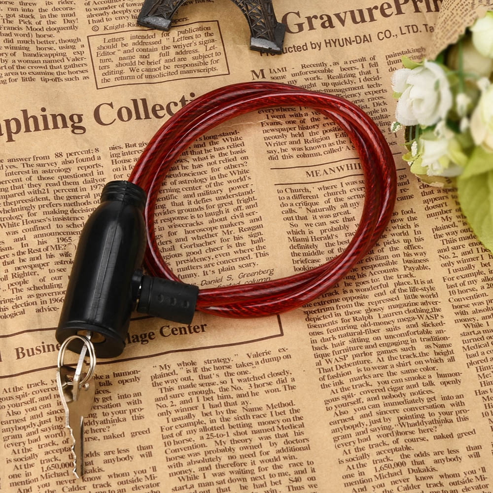 Savings Clearance Byikun Cycling 8x640mm Cable Anti-Theft Bike Bicycle Scooter Lock with 2 Keys