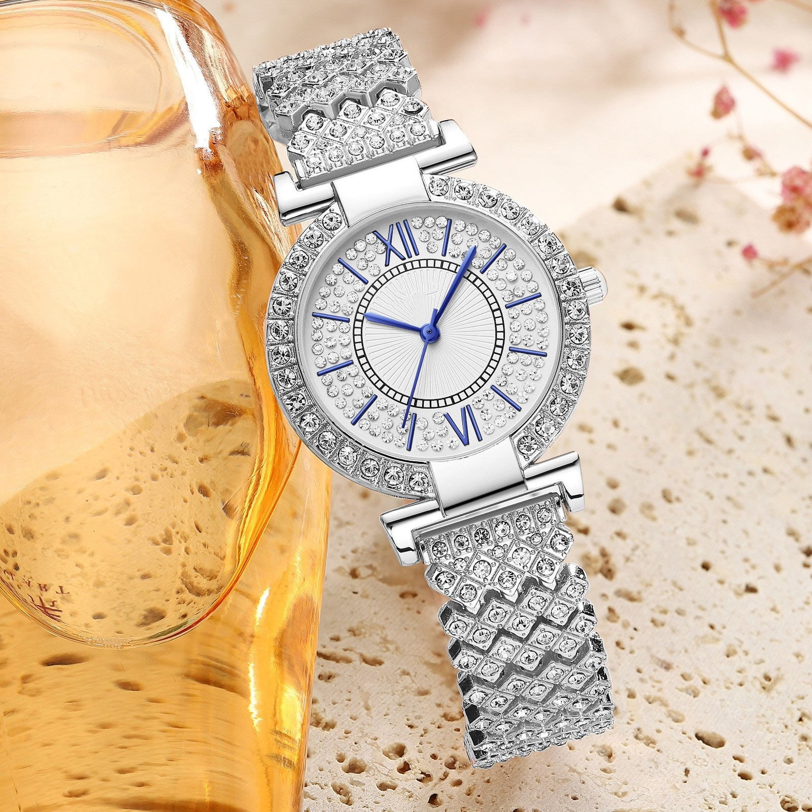 Savings Clearance Numerals Classic Fashion Leather Strap Watch Quality Gift Watch Women s Watch Women s Quartz Watch Inlaid With Rhinestone Steel Band Chain Watch Fashion Business Quartz Watch Walmart...