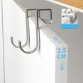 thumbnail image 1 of S-Shaped Stainless Steel Hooks, No-Drill Wardrobe Door Hangers for Kitchen Utensils, Towels, 2.5CM Thick Cabinets, Dormitory, Multi-Purpose Home Storage, 1 of 9