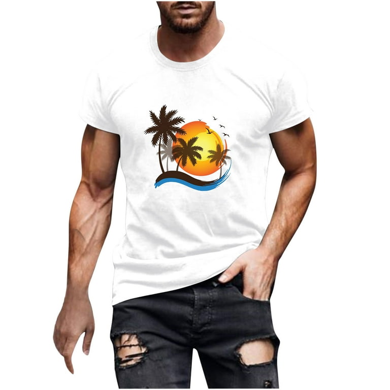 Printed Round T-shirt Cheap Price Crew Neck Men Casual Short
