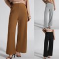thumbnail image 1 of Women's Casual Wide Leg Pants Women's Solid Color Sports Loose Casual Wide Leg Leggings Women's Pants, S-2XL, 1 of 7