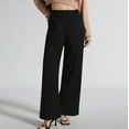 thumbnail image 1 of Women's Casual Wide Leg Pants Women's Solid Color Sports Loose Casual Wide Leg Leggings Women's Pants, S-2XL, 1 of 6