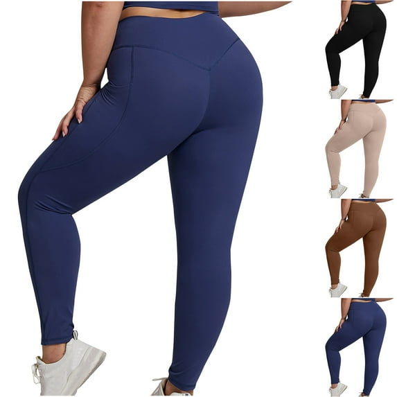 Yoga Leggings for Women Workout Pants Women Women'S Long Solid Color Hip Lift Fitness High Waist Elastic Exercise Yoga Pants Gift for Her XL-3XL