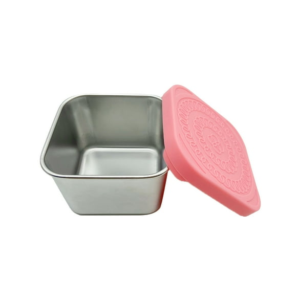 Zeceouar Items 3Pack 6oz Stainless Steel Snack Containers,Easy Open Leak Proof Small Food Containers With Silicone Lids,Small Metal Food Storage Container,Leakproof Snack