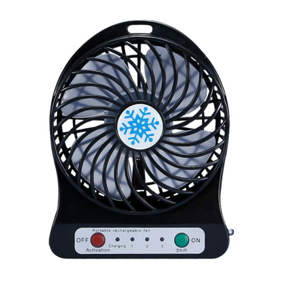 Zeceouar Items Portable Small Desk Fan,Mute Snowflake Fan With LED Lantern,Three Gear Indicator Light,1200mAh Rechargeable Battery Operated USB Fan,for Office,Bedroom