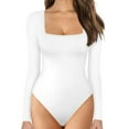thumbnail image 1 of Zeceouar Plus Size Summer Tops for Women Tops Rompers Jumpsuit for Women Puff Sleeve Tops Square Neck Long Sleeve Bodysuit Tummy Control Leotard Shapewear Mock Neck Elegant T Shirt, 1 of 5