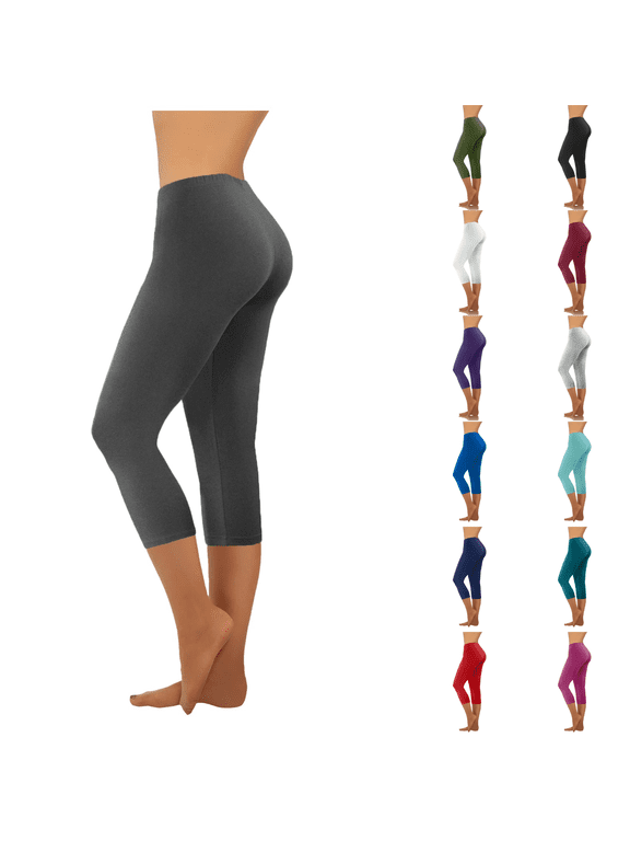 Capri Leggings for Women Summer Casual Lightweight Stretch Gym Running Workout Yoga Cropped Pants