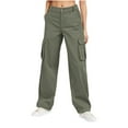 thumbnail image 1 of cocolona Womens Elastic Waist Cargo Pants Casual Loose Multi-Pocket Outdoor Hiking Pants Wide Leg Work Trousers S-2XL, 1 of 8