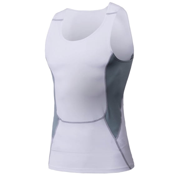Savings Compression Shirts for Men Slimming Shirt Body Shaper Vest U Neck Sleeveless Shirts Quick Dry Athletic Stretch Tunics Tees Light Breathable Beach Camisole Workout Running Gym Camis