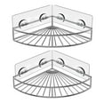 thumbnail image 1 of Corner Shower Caddy Stainless Steel Wall Bathroom Shelf Storage Organizer 2-Pack, Closet Organizers and Storage, 1 of 5