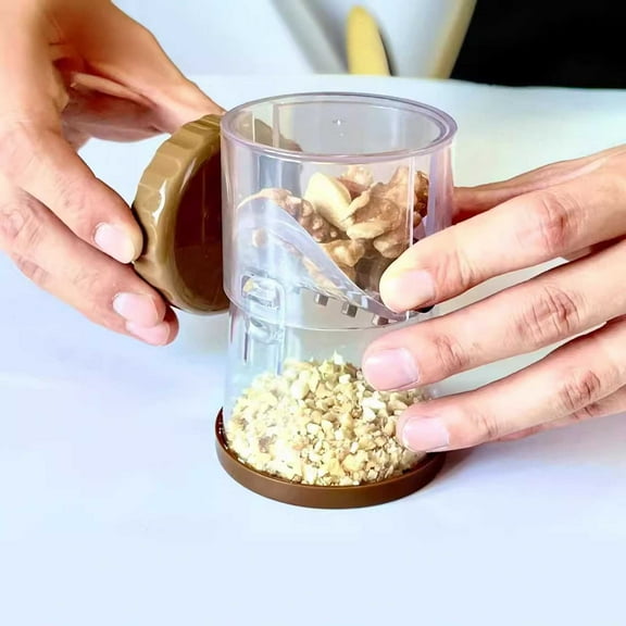 Savings Dianli Manual Nut Grinder Hand Cranked Crusher for Chocolate Walnut Peanut Adjustable Coarse Fine Grinding Stainless Steel Blade Baking Blender for Homemade Snacks Desserts Gift