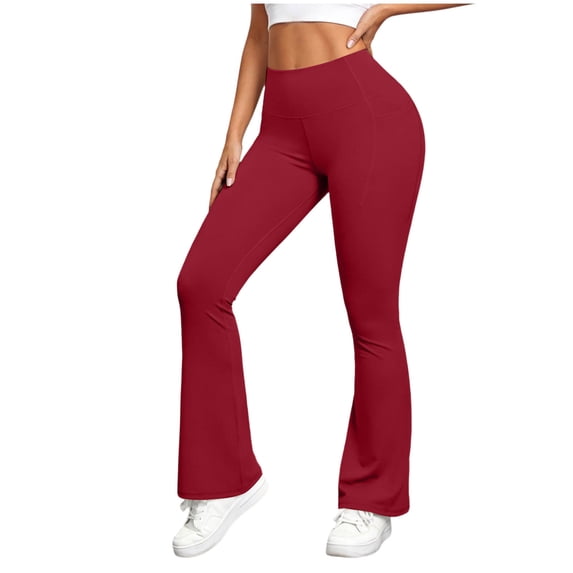 Savings EGNMCR Flare Leggings for Women Yoga Pants High Waisted Flare Leggings Bootcut Casual Bell Bottom Dress Wide Leg Yoga Pants