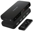 thumbnail image 1 of Lemorele 3-Input 1-Output Hdmi Switcher, 4k Converter with Remote Control, Supports Tv Box/Pc/Game Console, Black, 1 of 7