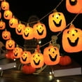 thumbnail image 1 of Halloween Decorations Indoor Outdoor Pumpkin String Lights,Pumpkin Ghost Face Decorative Lights,5ft 10 Led Battery Operated Pumpkin Lights for Home Thanksgiving Festival Party Decor, 1 of 8