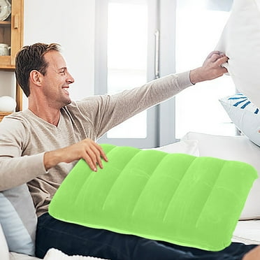 Savings Inflatable Outdoor Travel Pillow Portable Soft Cushion Nap Bed Pillow,Neck Support Pillow,PVC Flocking Air Pillow Sleep Cushion Head Rest Support for Travel Office Hiking Beach Car Plane