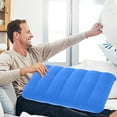 thumbnail image 1 of Inflatable Outdoor Travel Pillow Portable Soft Cushion Nap Bed Pillow,Neck Support Pillow,PVC Flocking Air Pillow Sleep Cushion Head Rest Support for Travel Office Hiking Beach Car Plane, 1 of 1