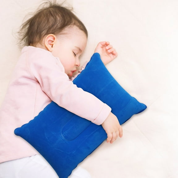 Inflatable Portable Soft Cushion Nap Bed Pillow Outdoor Travel Pillow,Neck Support Pillow,PVC Flocking Air Pillow Sleep Cushion Head Rest Support for Travel Office Hiking Beach Car Plane