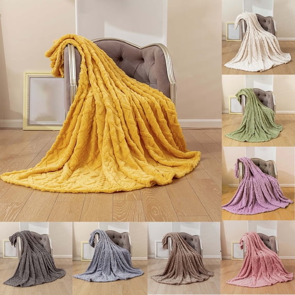 Kcavykas Comforter Full Size 100X120cm Super Soft Warm Solid Warm Fleece Blanket Throw Rug Sofa Bedding Get It Today On-Trend Low Spend
