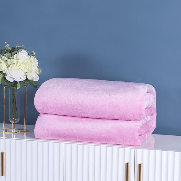 Kcavykas Comforter Full Size 100X150cm Super Soft Warm Solid Warm Fleece Blanket Throw Rug Sofa Bedding Holiday Gift Finder Gift