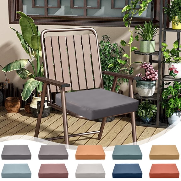 Kcavykas Gel Seat Pad for Office Chair 15.7x15.7in Outdoor Waterproof Sofa Cushion, Solid Color Sponge Seat Pad for Window Seating and Patio Use