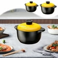 thumbnail image 1 of Savings Kcavykas Yellow Casserole Pot, Slow Cooker with Lid, Open Flame Resistant Rice and Soup Pot for Household Use Final Markdowns & Closeout Offers, 1 of 7