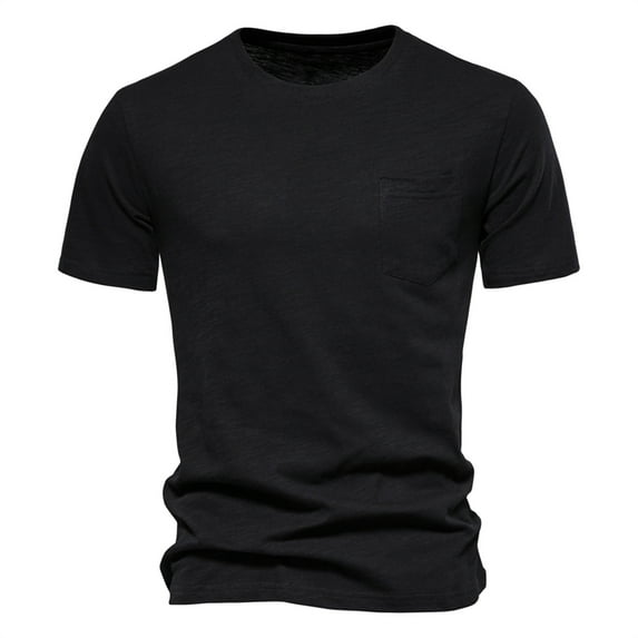 Savings Men's Crew Neck Tees Moisture Wicking Bamboo Cotton Short Sleeve T Shirt for Men Summer Casual Workout Gym Tops