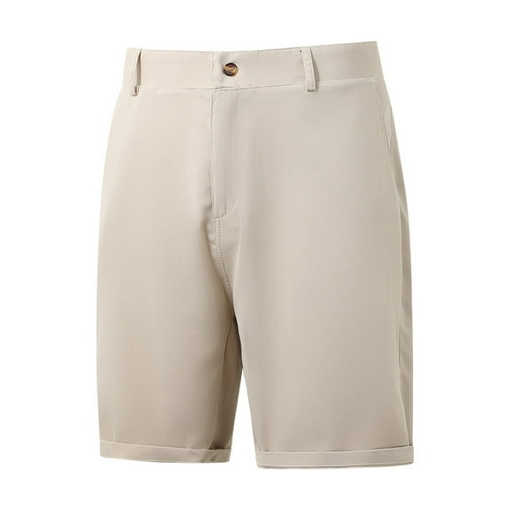 Savings Men's Flat Front Shorts High Waisted Chino Shorts Straight Leg Causal Sweatpant Boho Plain Trousers Knee Length Beach Pants Gym Sports Shorts Sweatpants