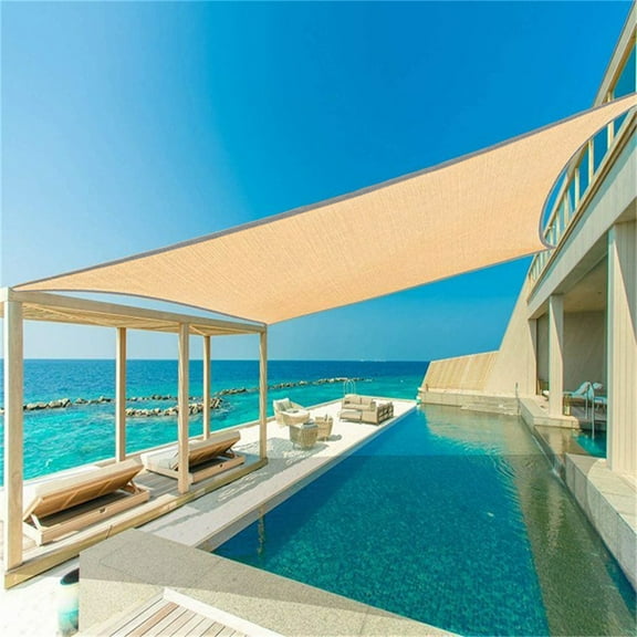 Savings Necessary Clearance! Kyusrd Outdoor Sun Shades Sun Shade Sails,Rectangle Permeable Outdoor Shade Cloth for Backyard, Patio Garden Outdoor Activities and Facility