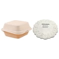 thumbnail image 1 of Savings Nsxcdh 50PC Disposable Pulp Bento Boxes, Cake and Hamburger Boxes with Lids, Food Containers for Storage and Takeout Today’s Must-Have Bargains, 1 of 6