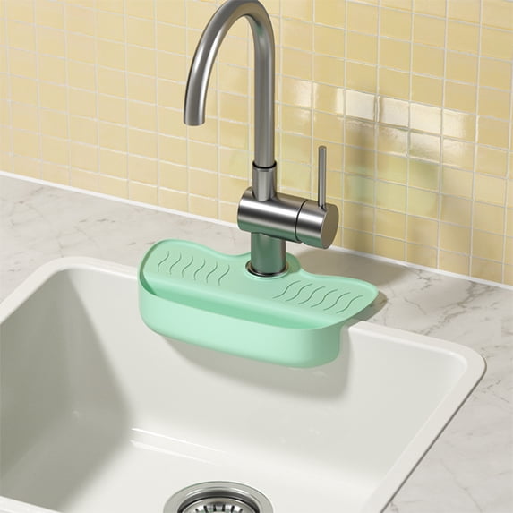 Savings Nsxcdh Kitchen Organizer Faucet Splash Rack Anti-Slip Countertop Mat Sponge and Rag Storage Tray for Sink Area and Cleaning Accessories Stylish Finds for Less