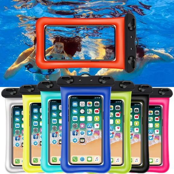 Nsxcdh Waterproof Phone Pouch IPX8 Underwater Dry Bag with Lanyard Universal Fit up to 7.2" Phones Beach,Pool,and Travel Protection