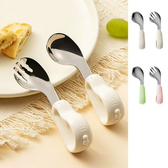 Savings Nsxcdh Weekly Price Drops & Special Offers Baby Complementary Food Spoon Independently One Year Old Baby Learns And Train Children's Stainless Steel Short Handle Spork