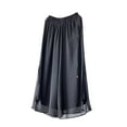 thumbnail image 1 of Fashion Olyvenn Summer Wide Leg Pants for Women Casual Fashion Vintage Elastic Waist Trousers Solid Color Loose Fit Comfy Beach Pant Black XL, 1 of 6