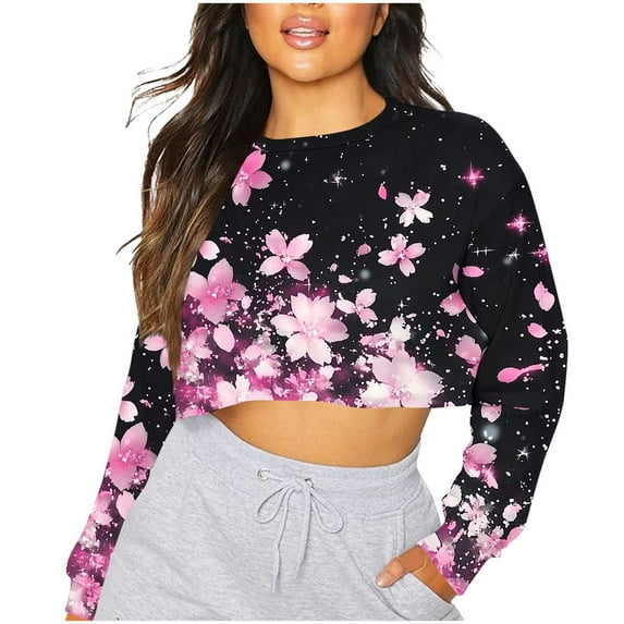 Pohista Autumn Clothing Sweatshirt for Women Crewneck Women's Tops Long Sleeve Blouses Fall Shirts for Women My Items