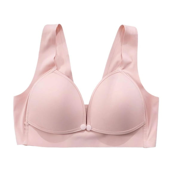 Pregnant Postpartum For Women Breastfeeding Bra Seamless Nursing Umderwear Front Close Button Cotton Bras Tie Back Brassiere Breathable Comfortable Corset