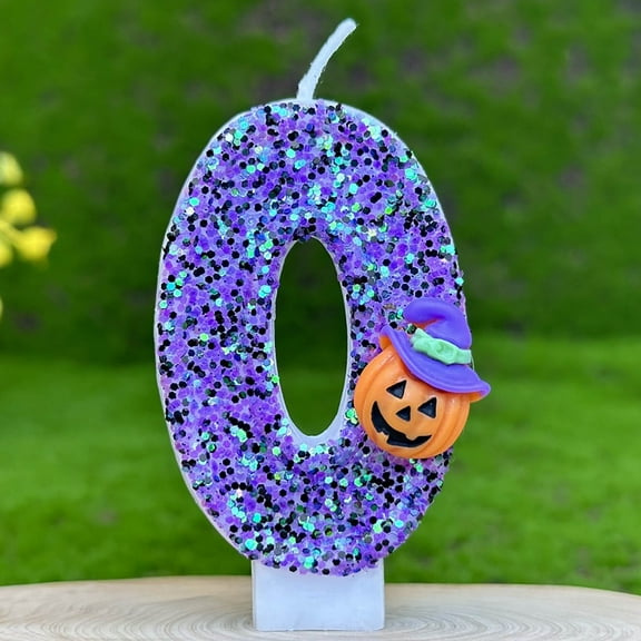Pumpkin Number Birthday Candles, Festive Cake Topper for Birthday, Celebration Party Candles, Cute Pumpkin-Themed Halloween Cake Decoration
