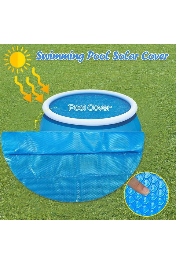 Round Pool Cover Protector,8ft Swimming Pool Safety Cover,Liquid Pool Cover,Swimming Pool Tarpaulin,Solar Pool Cover for in Ground and Above Ground Rectangular Swimming Pools