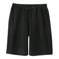 thumbnail image 1 of Savings SMihono Men's Summer Beach Shorts Drawstring Elastic Waist Solid Color Sports Gym Shorts with Pockets Black 14, 1 of 5