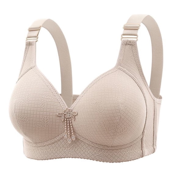 Stylish SMihono Push Up Bras for Women Plus Size Comfort Breathable Bra Wirefree Bra Full Coverage Everyday Bras with Support Lift Gray 38