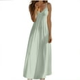 thumbnail image 1 of Trendy SMihono Summer Dresses for Women 2025 Vacation Casual Plus Size Maxi Beach Sun Dress Boho Flowy Long Suspender Sundress Mint Green S, 1 of 7