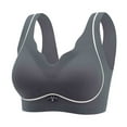 thumbnail image 1 of Stylish SMihono Womens Pullover Bras No Underwire Seamless Summer Brassieres Scalloped Everyday Bra Comforta Full Coverage T Shirt Bra Dark Gray L, 1 of 3