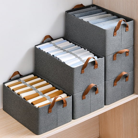 Shelf Storage Box, Fabric Cabinet Organizer, With Handles, Storage Basket For Home And Office., Organization and Storage