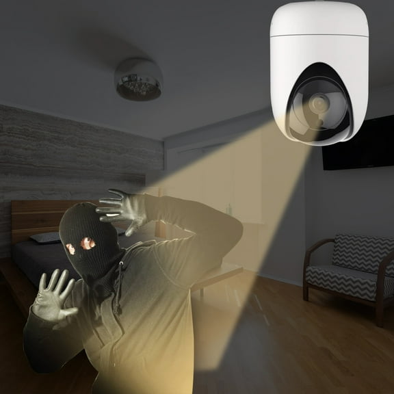 Smart Security Camera,3MP HD Camera 2.4GHz WIFI With Night Vision,2-Way Audio,Motion Detection, & Card Storage, Father's Day Gifts