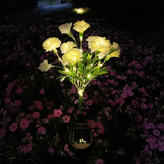 Solar Flower Garden Lights,Solar Garden Decor,Solar Flower Lights Outdoor,Multi Head Solar Flower Light,Ip65 Waterproof LED Landscape Light for Pathway Walkway Patio Lawn
