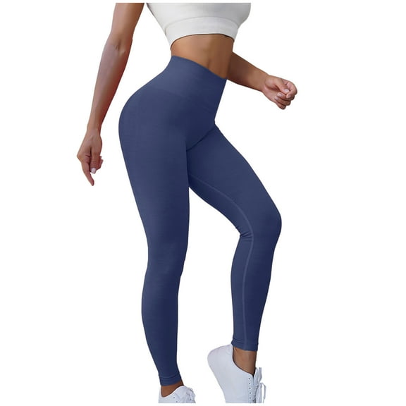 Solid High Waisted Yoga Pants for Women Slim Fit Stretchy Butt Lifting Leggings Thin Workout Pants Gray,XL