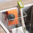 thumbnail image 1 of Sponge For Kitchen Sink 2 In 1 Sink Frame 304 Stainless Steel Kitchen Bathroom Organizer Accessories, Storage Organization, 1 of 9