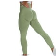 thumbnail image 1 of Stretch Leggings for Women High Waist Yoga Pants Butt Lifting Skinny Workout Gym Leggings Skinny Full Length Tights Pants Green,L, 1 of 6