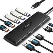 Lemorele 10-in-1 Docking Station with 4K Dual HDMI, 4x USB  3.1 Gen 2 10Gbps, 3x USB A 2.0,100W PD ,USB C Hub for MacBook Air/Pro, iPad, Windows, Switch