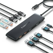 Lemorele 10-in-1 Docking Station with 4K Dual HDMI, 4x USB 3.1 Gen 2 10Gbps, 3x USB A 2.0,100W PD ,Type- C Hub for MacBook Air/Pro, iPad, Windows, Switch